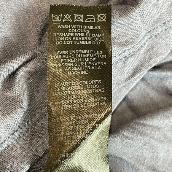 Asos Low Back Mini Dress Women's Size 4 Blue Periwinkle Viscose Long Sleeves - Picture 8 of 12